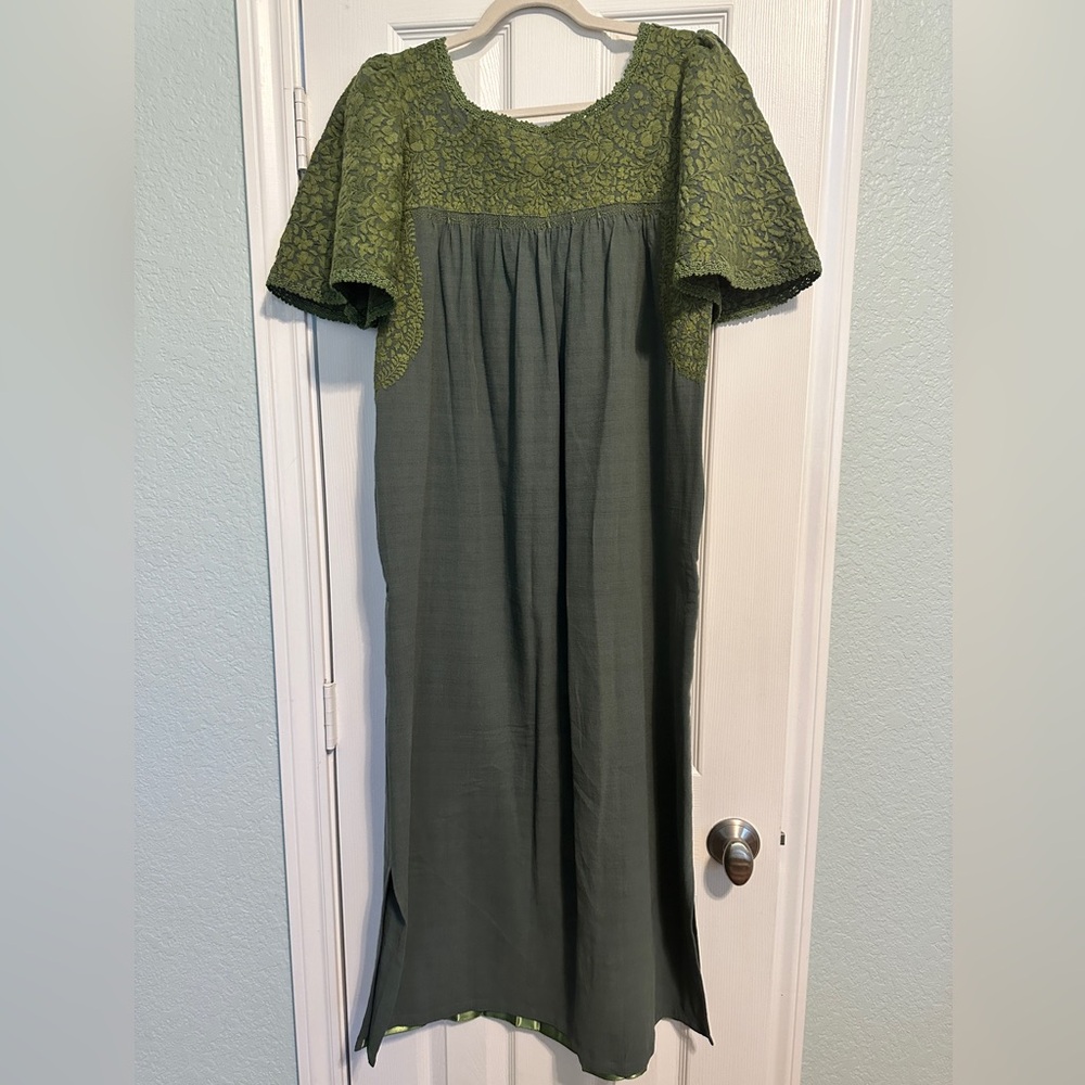 Julieta Mi Golondrina Green Midi Dress Small - Picture 2 of 3
